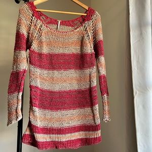 Free people crochet striped sweater